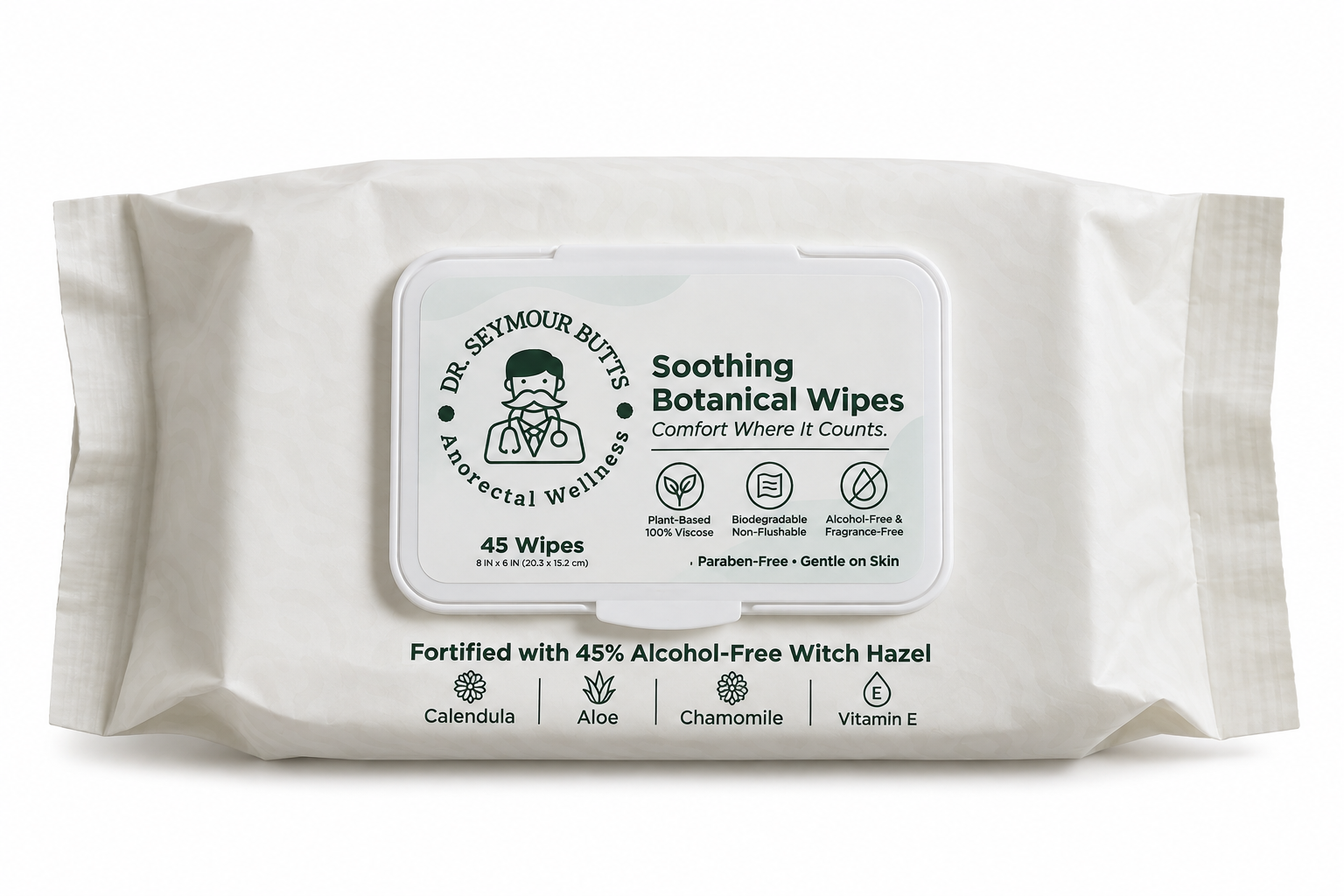 Dr. Seymour Butts Soothing Botanical Wipes package